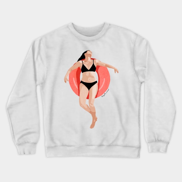 Pool Ring Crewneck Sweatshirt by Giselle Dekel